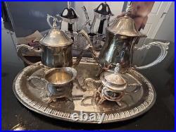 Vintage Towle Silversmiths Childrens 5 piece Silver plate Coffee And Tea Set