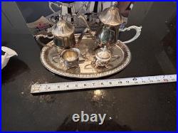 Vintage Towle Silversmiths Childrens 5 piece Silver plate Coffee And Tea Set
