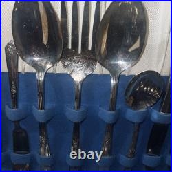 Vintage Tudor silver Plate By Oneida Community Silversmiths Flatware 53 Pieces