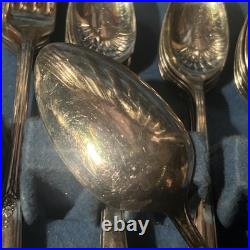 Vintage Tudor silver Plate By Oneida Community Silversmiths Flatware 53 Pieces
