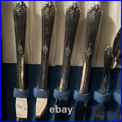 Vintage Tudor silver Plate By Oneida Community Silversmiths Flatware 53 Pieces