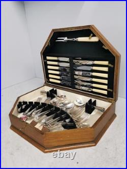 Vintage Viners Ltd Sheffield EPNS Electro Plate 53 Piece Canteen of Cutlery Vintage Viners Ltd Sheffield EPNS Electro Plate 53 Piece Canteen of Cutlery