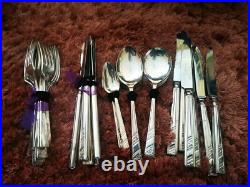 Vintage Viners Of Sheffield Silver Plate Cutlery Set, 6 Of Everything 42 Pieces