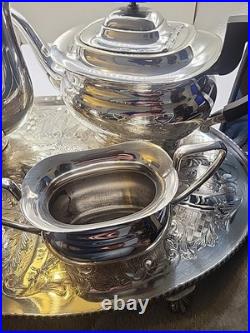 Vintage Viners Sheffield Alpha Plated Silver 5 Piece Tea & Coffee Set Stunning