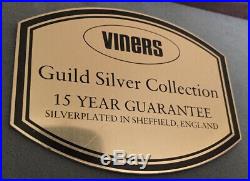 Vintage Viners Sheffield Kings Pattern Cutlery 8 Setting Silver Plate 59 pieces
