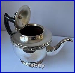 Vintage Viners, Sheffield Silver Plated 4 Piece Tea/Coffee Set & Oval Tray