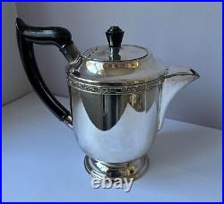 Vintage Viners, Sheffield Silver Plated 4 Piece Tea/Coffee Set & Oval Tray