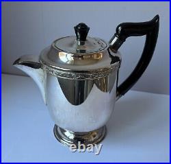 Vintage Viners, Sheffield Silver Plated 4 Piece Tea/Coffee Set & Oval Tray