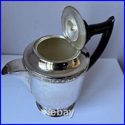 Vintage Viners, Sheffield Silver Plated 4 Piece Tea/Coffee Set & Oval Tray