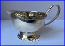 Vintage Viners, Sheffield Silver Plated 4 Piece Tea/Coffee Set & Oval Tray