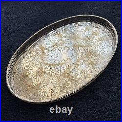 Vintage Viners, Sheffield Silver Plated 4 Piece Tea/Coffee Set & Oval Tray