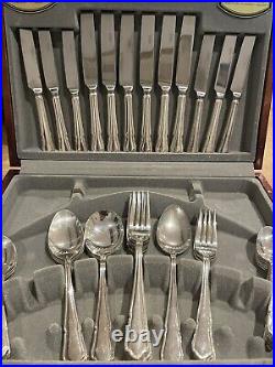 Vintage Viners Silver Plate Dubarry Canteen Cutlery 44 Piece Set