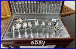 Vintage Viners Silver Plate Dubarry Canteen Cutlery Set For 8 Knives Forks Spoon