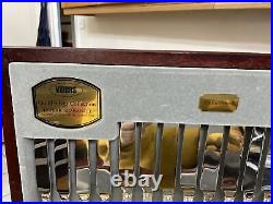 Vintage Viners Silver Plate EPNS Canteen Cutlery Bead Beaded Pattern 58 Pieces
