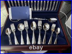 Vintage Viners Silver Plate EPNS Canteen Cutlery Dubarry Pattern 58 Pieces