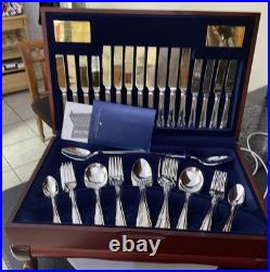 Vintage Viners Silver Plate EPNS Canteen Cutlery Dubarry Pattern 58 Pieces