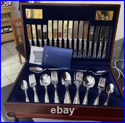 Vintage Viners Silver Plate EPNS Canteen Cutlery Dubarry Pattern 58 Pieces