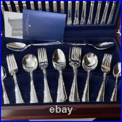 Vintage Viners Silver Plate EPNS Canteen Cutlery Dubarry Pattern 58 Pieces
