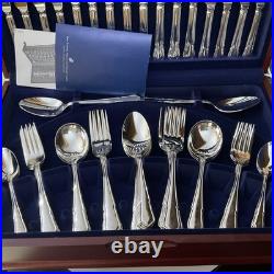 Vintage Viners Silver Plate EPNS Canteen Cutlery Dubarry Pattern 58 Pieces