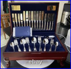 Vintage Viners Silver Plate EPNS Canteen Cutlery Dubarry Pattern 58 Pieces