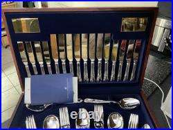 Vintage Viners Silver Plate EPNS Canteen Cutlery Dubarry Pattern 58 Pieces