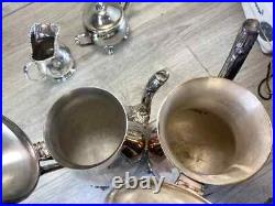 Vintage Viners Silver Plated 4 Pieces Coffee/ Tea Set Heavy Quality