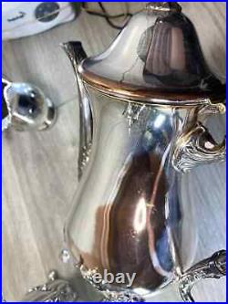 Vintage Viners Silver Plated 4 Pieces Coffee/ Tea Set Heavy Quality