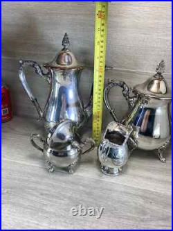 Vintage Viners Silver Plated 4 Pieces Coffee/ Tea Set Heavy Quality