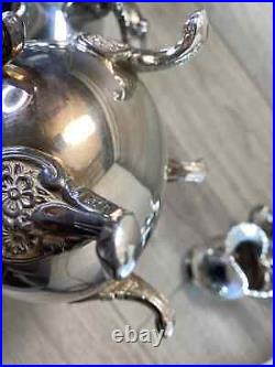 Vintage Viners Silver Plated 4 Pieces Coffee/ Tea Set Heavy Quality
