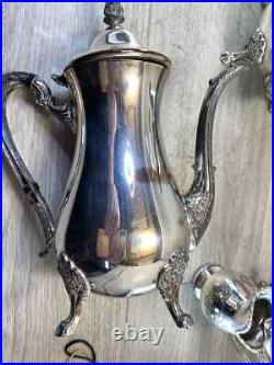 Vintage Viners Silver Plated 4 Pieces Coffee/ Tea Set Heavy Quality