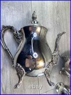 Vintage Viners Silver Plated 4 Pieces Coffee/ Tea Set Heavy Quality