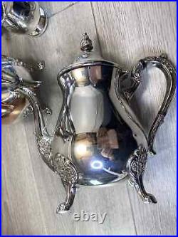 Vintage Viners Silver Plated 4 Pieces Coffee/ Tea Set Heavy Quality