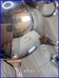 Vintage Viners Silver Plated 4 Pieces Coffee/ Tea Set Heavy Quality