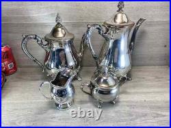 Vintage Viners Silver Plated 4 Pieces Coffee/ Tea Set Heavy Quality