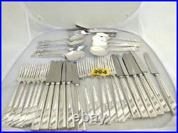 Vintage Viners Silver Plated Silver Rose Cutlery 42 Piece Set Knives Forks Spoon