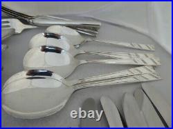 Vintage Viners Silver Plated Silver Rose Cutlery 42 Piece Set Knives Forks Spoon