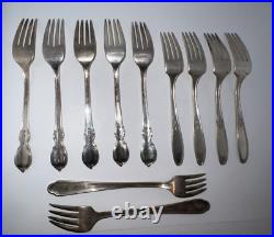 Vintage WM Rogers International Silver / Silverplate Flatware Lot 125 pieces