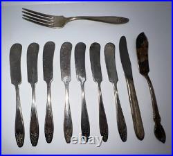 Vintage WM Rogers International Silver / Silverplate Flatware Lot 125 pieces
