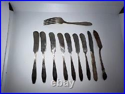 Vintage WM Rogers International Silver / Silverplate Flatware Lot 125 pieces
