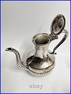 Vintage Walker & Hall Silver Plate 4-Piece Tea Set 3053