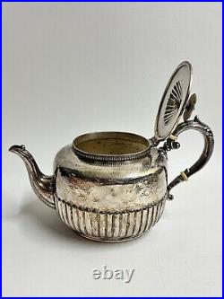 Vintage Walker & Hall Silver Plate 4-Piece Tea Set 3053