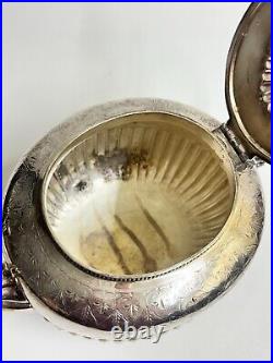 Vintage Walker & Hall Silver Plate 4-Piece Tea Set 3053