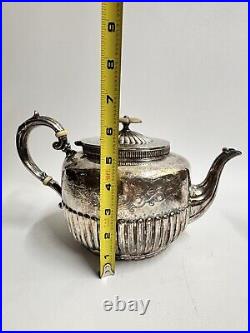 Vintage Walker & Hall Silver Plate 4-Piece Tea Set 3053