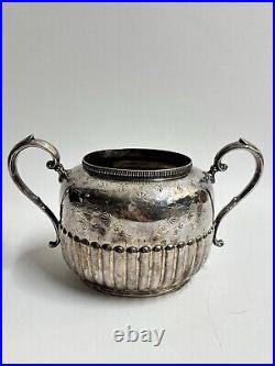 Vintage Walker & Hall Silver Plate 4-Piece Tea Set 3053