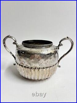 Vintage Walker & Hall Silver Plate 4-Piece Tea Set 3053