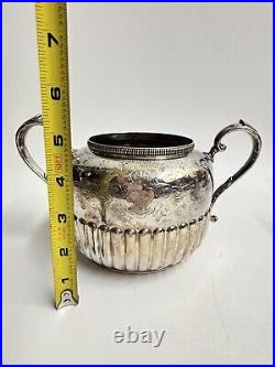 Vintage Walker & Hall Silver Plate 4-Piece Tea Set 3053