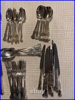 Vintage Walker & Hall Silver Plate 64 Piece Cutlery Set 10 Place Settings