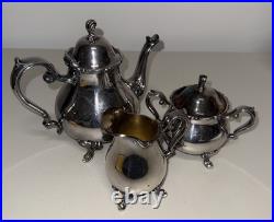 Vintage Wilcox Joanne International Silver Plate Coffee and Tea Set 3 Piece Set