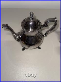 Vintage Wilcox Joanne International Silver Plate Coffee and Tea Set 3 Piece Set