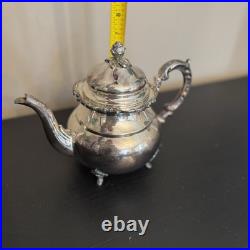 Vintage Wilcox Silver Plate Tea Set with Tray + Bonus Pieces Military Inscribed